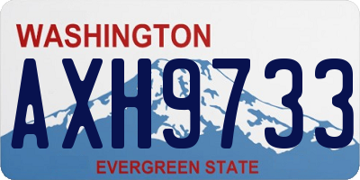 WA license plate AXH9733