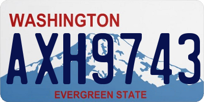 WA license plate AXH9743