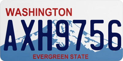 WA license plate AXH9756