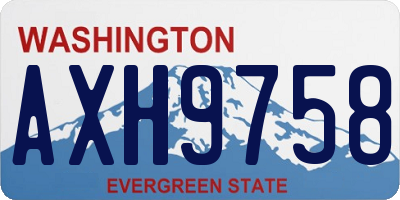 WA license plate AXH9758