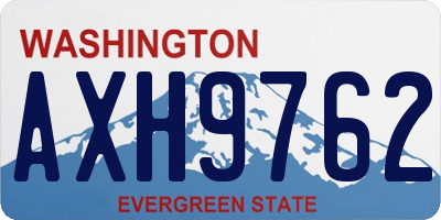 WA license plate AXH9762