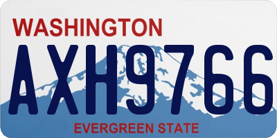 WA license plate AXH9766