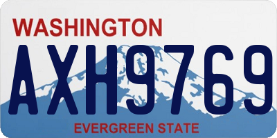 WA license plate AXH9769