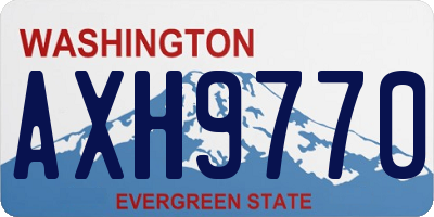 WA license plate AXH9770