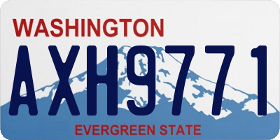 WA license plate AXH9771