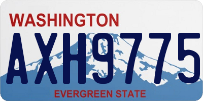 WA license plate AXH9775