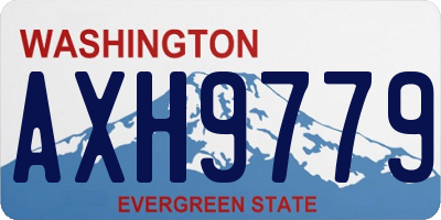 WA license plate AXH9779
