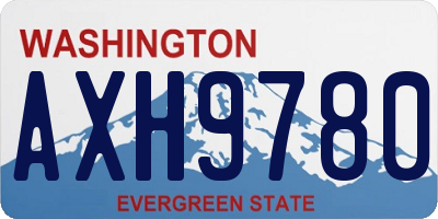 WA license plate AXH9780
