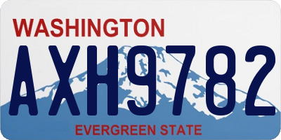 WA license plate AXH9782
