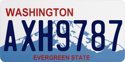 WA license plate AXH9787
