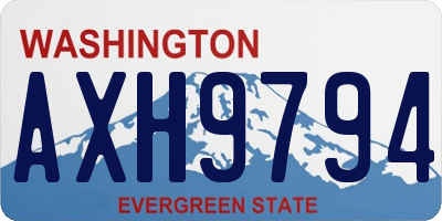 WA license plate AXH9794
