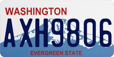 WA license plate AXH9806