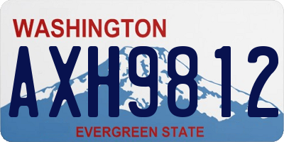 WA license plate AXH9812