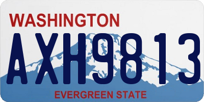 WA license plate AXH9813