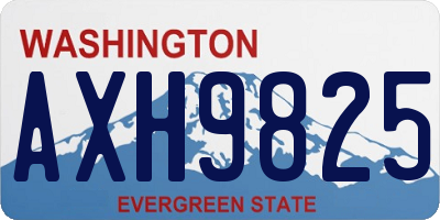 WA license plate AXH9825