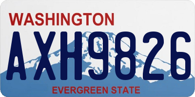 WA license plate AXH9826
