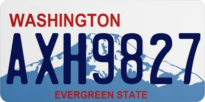 WA license plate AXH9827