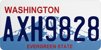 WA license plate AXH9828