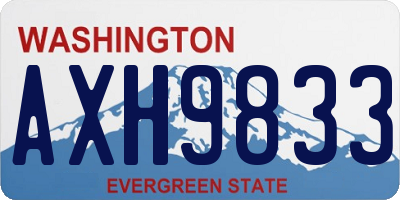 WA license plate AXH9833