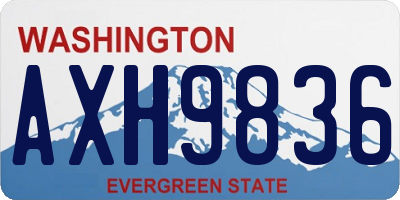 WA license plate AXH9836