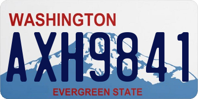 WA license plate AXH9841