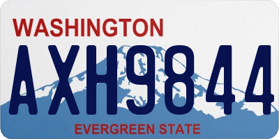 WA license plate AXH9844