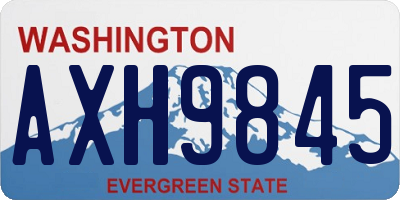 WA license plate AXH9845