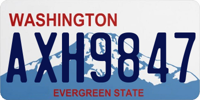 WA license plate AXH9847