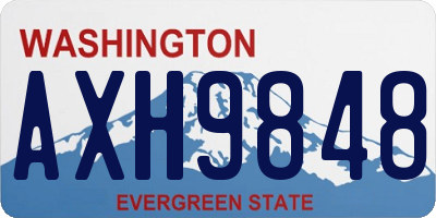 WA license plate AXH9848