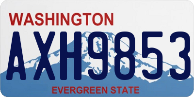 WA license plate AXH9853