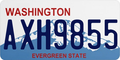 WA license plate AXH9855
