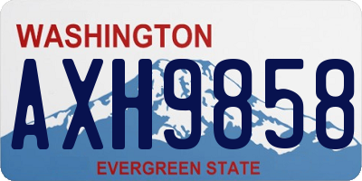 WA license plate AXH9858