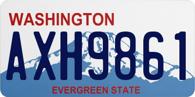 WA license plate AXH9861