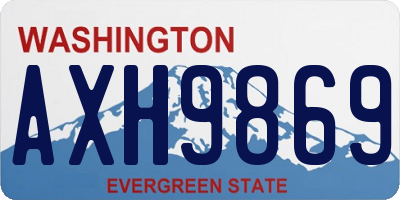 WA license plate AXH9869