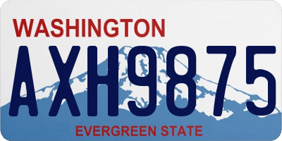 WA license plate AXH9875