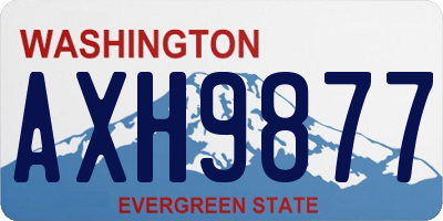 WA license plate AXH9877
