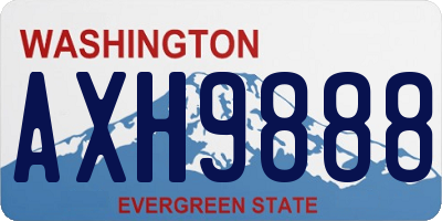 WA license plate AXH9888