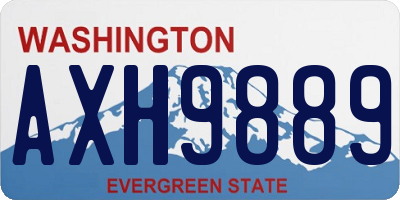 WA license plate AXH9889