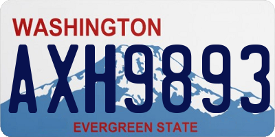 WA license plate AXH9893
