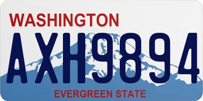 WA license plate AXH9894