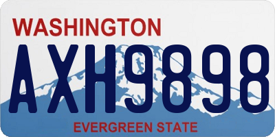 WA license plate AXH9898
