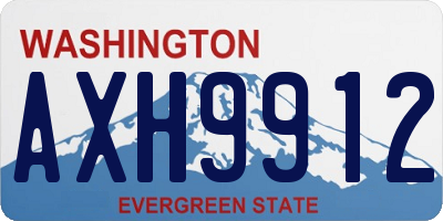 WA license plate AXH9912