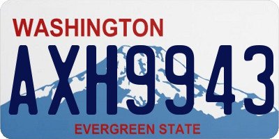 WA license plate AXH9943