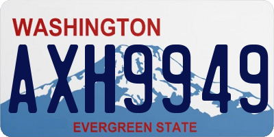 WA license plate AXH9949