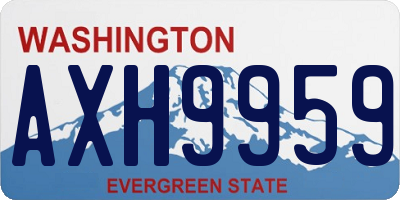 WA license plate AXH9959