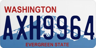 WA license plate AXH9964