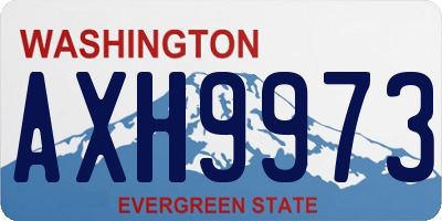 WA license plate AXH9973
