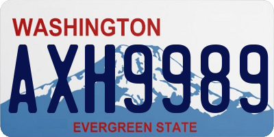 WA license plate AXH9989