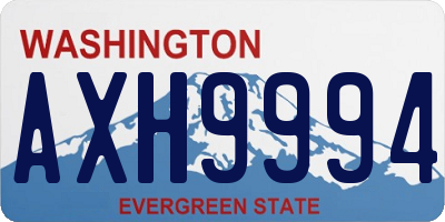 WA license plate AXH9994
