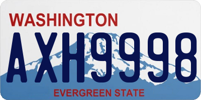 WA license plate AXH9998